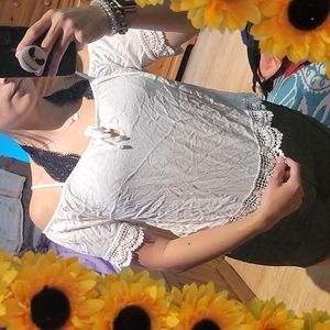 White off shoulder top